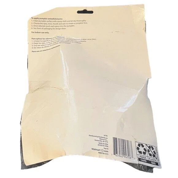 Way to Celebrate Halloween Create Your Own Monster Pumpkin Kit No Carve 17 Pc - Picture 2 of 11